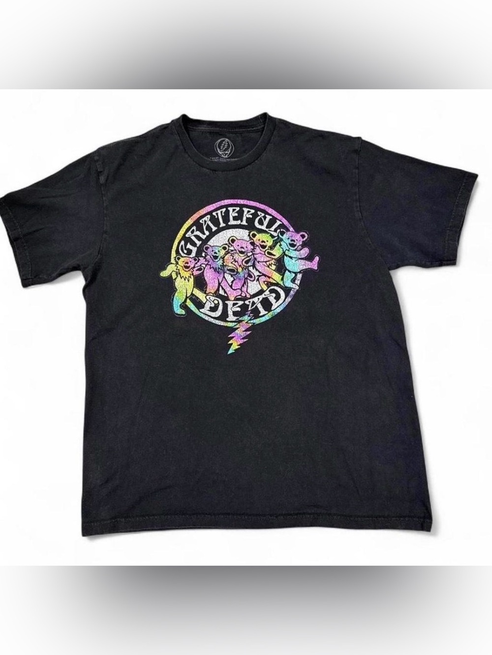 Grateful Dead Rainbow Dancing Bears Graphic Tee Men’s Large Band Shirt